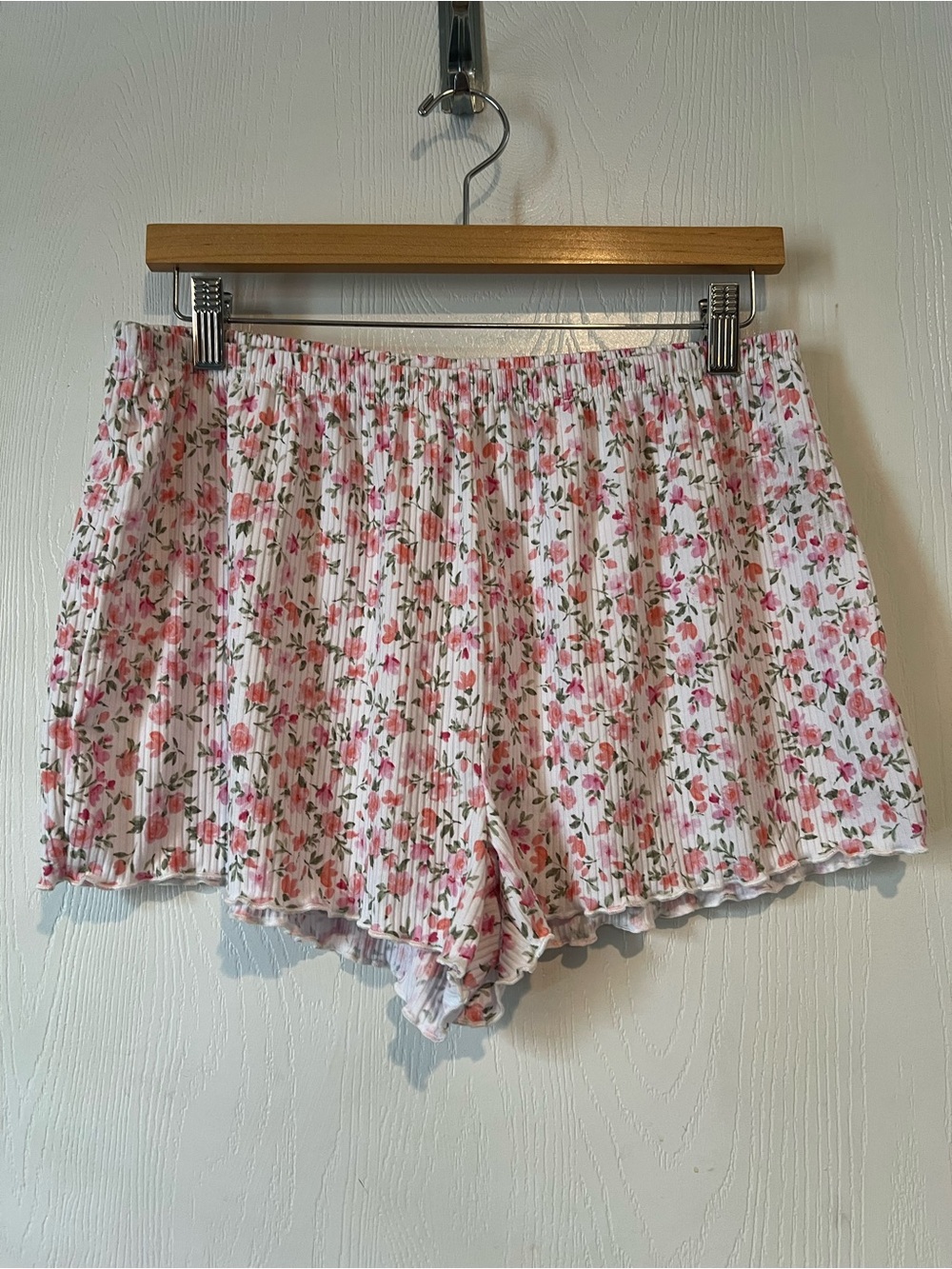 Laura Ashley White Floral Cami Top & Shorts Pajamas 2-Pc Set Women Sz Large - Picture 2 of 4